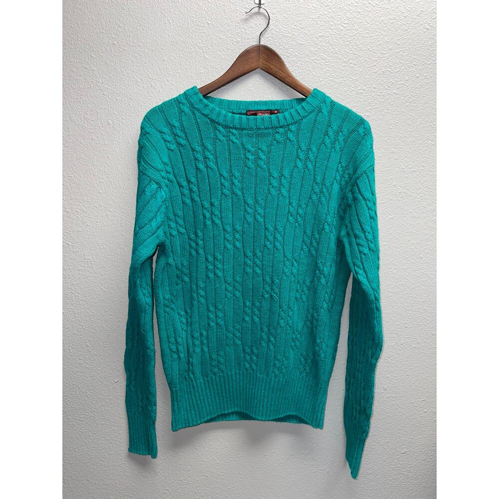 Womens Chaps Ralph Lauren Teal Sweater Heavy Outerwear Green Women Medium M